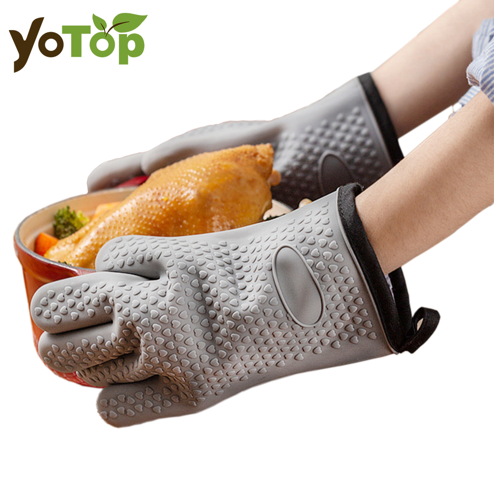 Heat Resistant Silicone Gloves - Oven Mitt Silicone ulasan dan harga